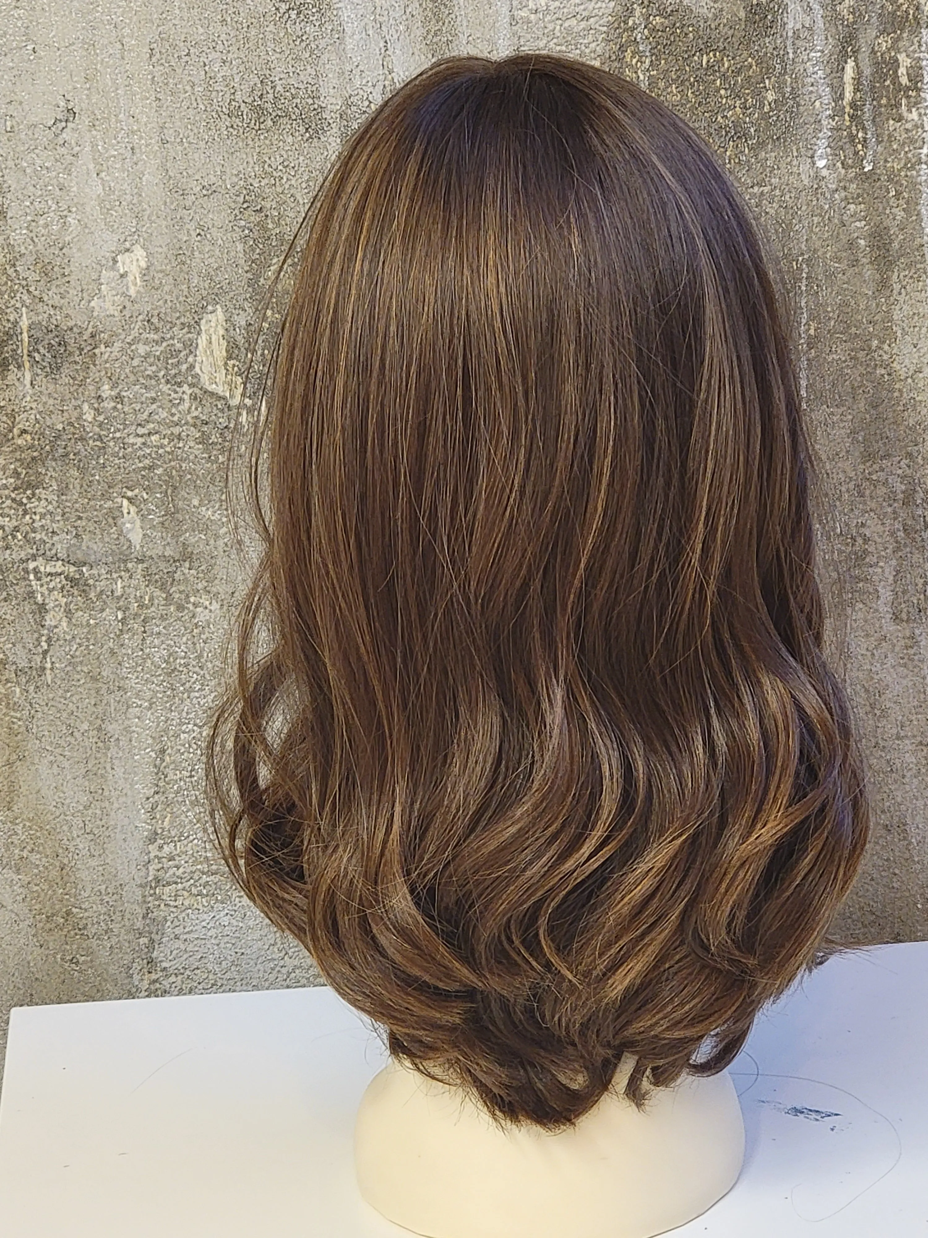 100% EUROPEAN VIRGIN NATURAL HUMAN HAIR WIG LIGHT BROWN 16''