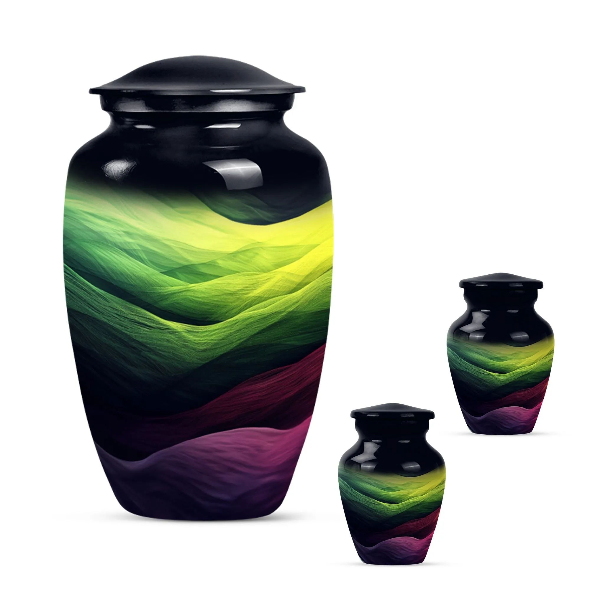 Abstract Remembrance: Embraced Memorial Urn For Ashes
