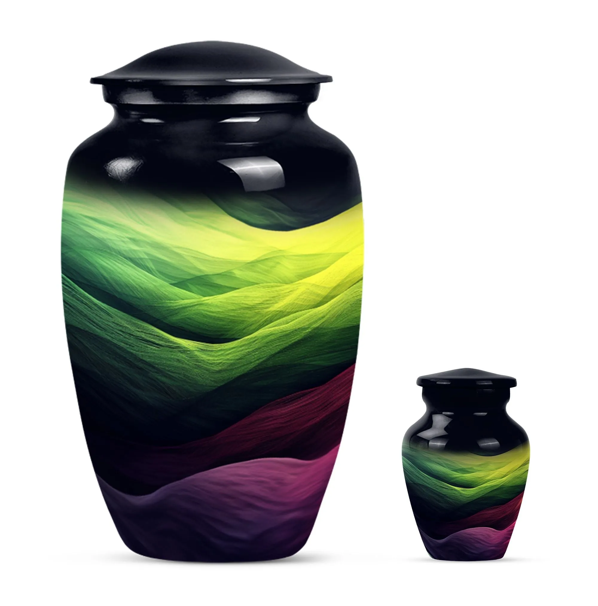 Abstract Remembrance: Embraced Memorial Urn For Ashes