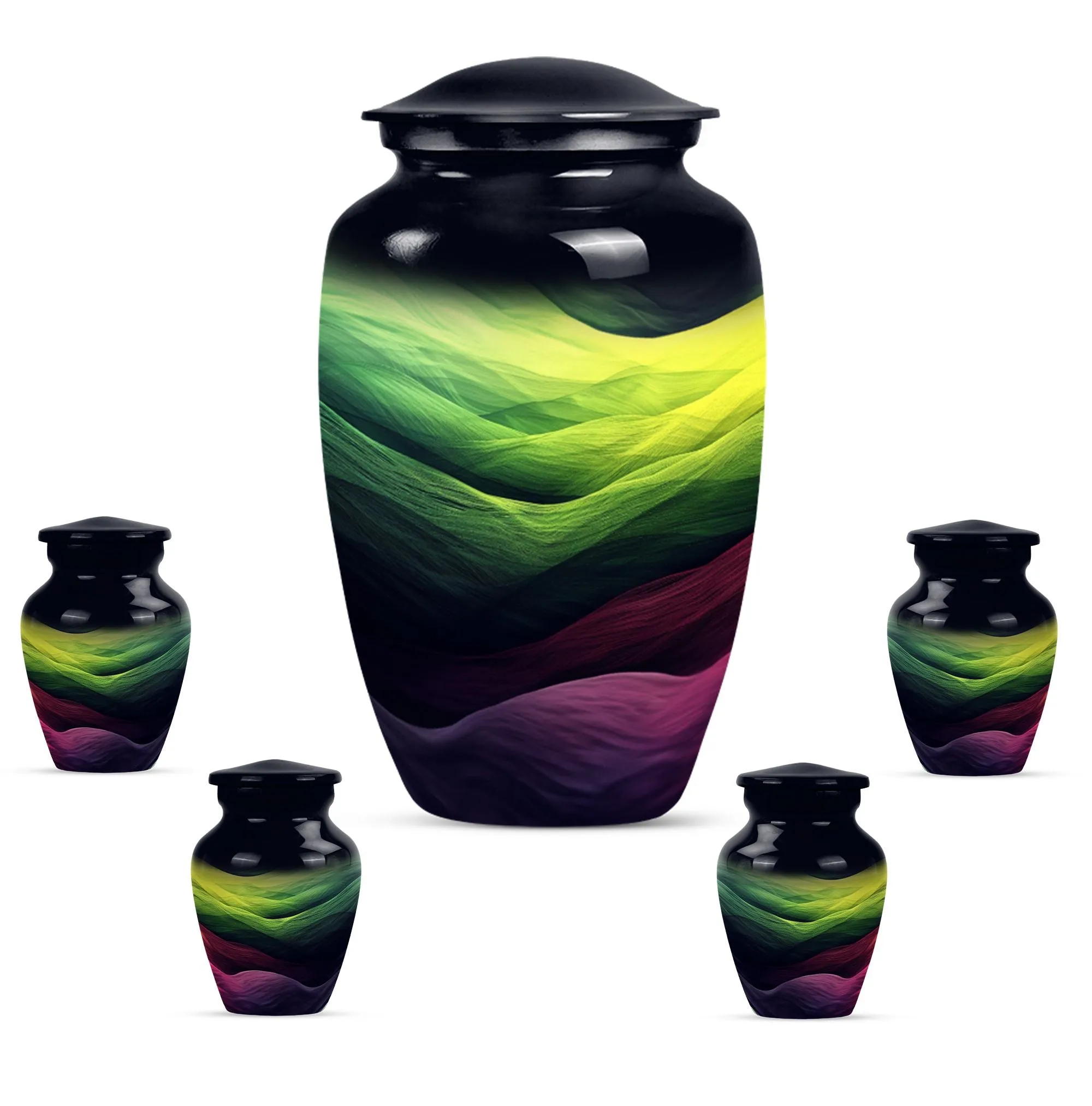 Abstract Remembrance: Embraced Memorial Urn For Ashes