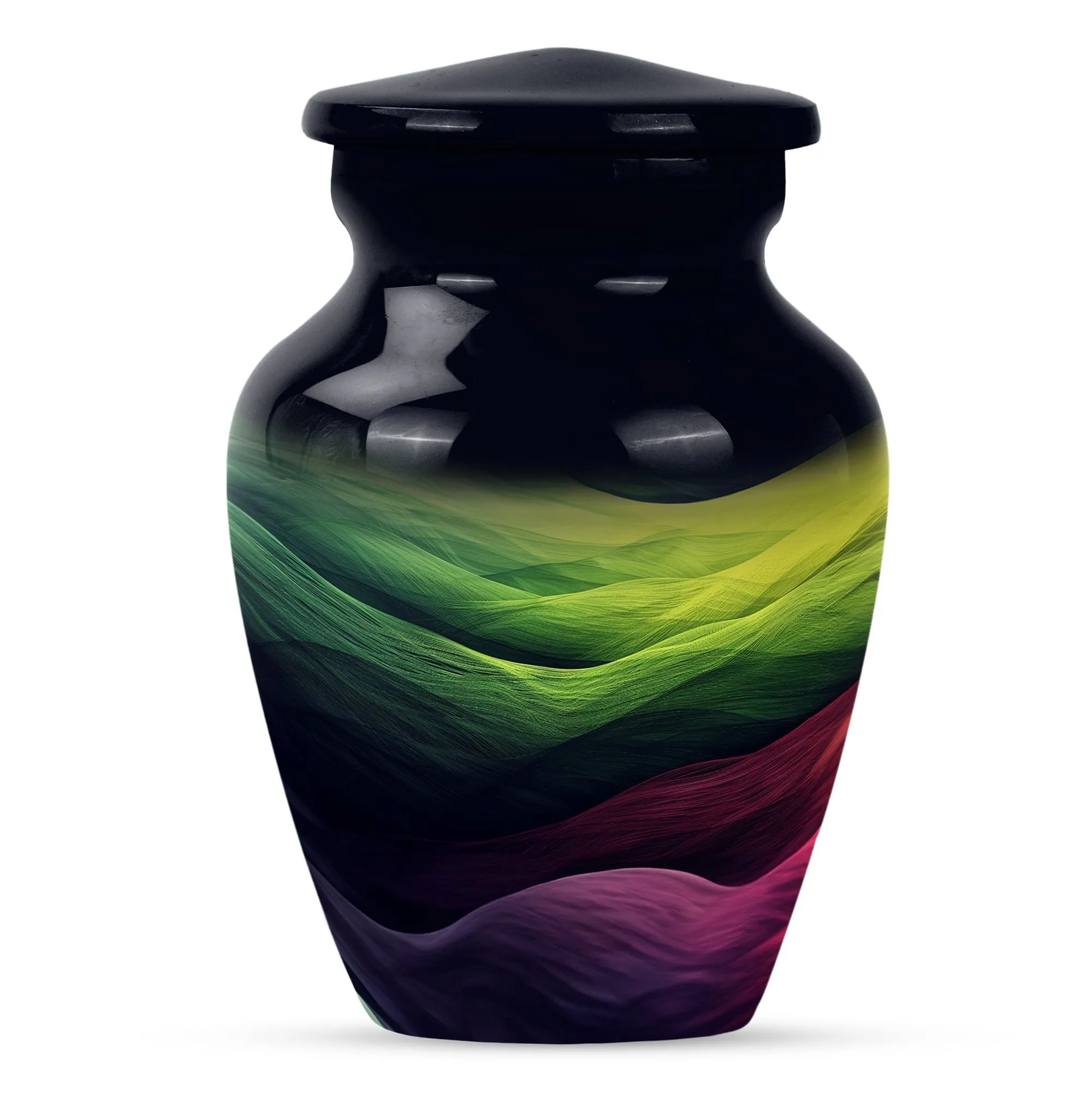 Abstract Remembrance: Embraced Memorial Urn For Ashes