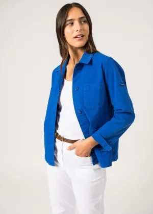 ALIZE - French Chore Jacket for Women | Workwear Cotton Canvas (MER BLUE)