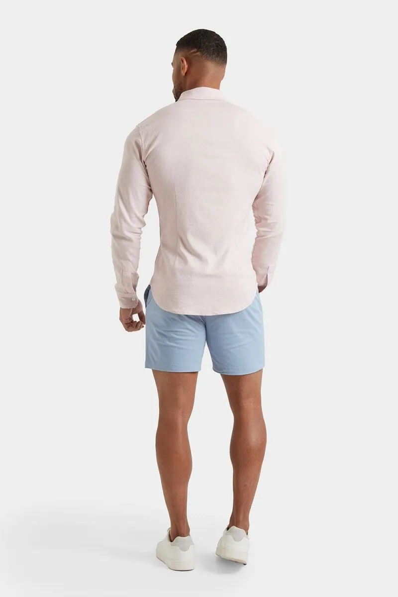 Athletic Fit Chino Shorts 5" in Soft Blue