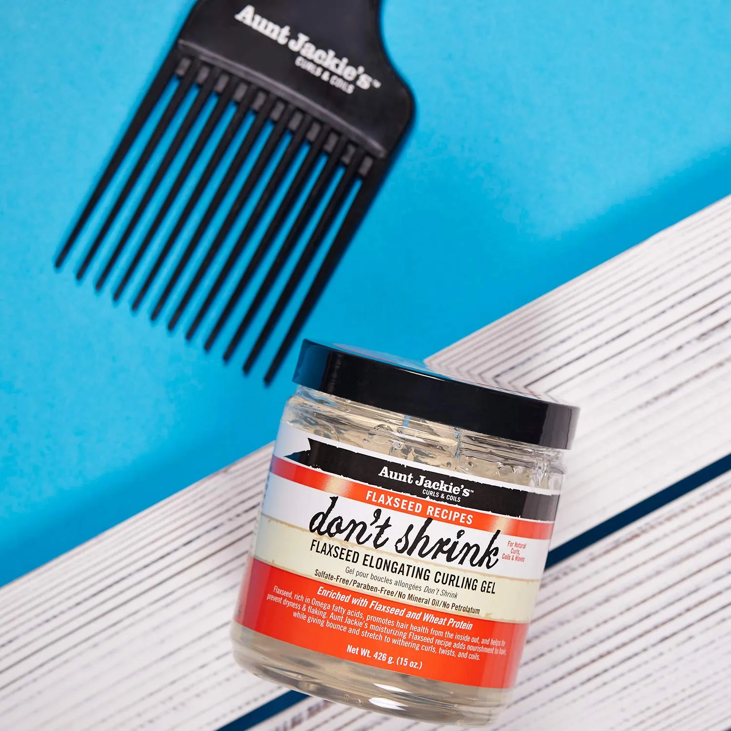 Aunt Jackie's Flaxseed Recipe Don't Shrink Flaxseed Elongating Curling Gel - 15 oz