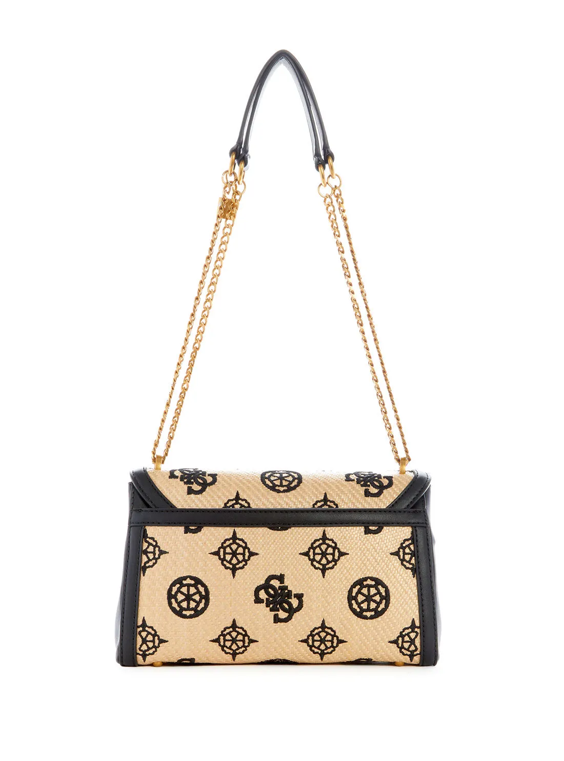 Black Katey Raffia Shoulder Bag