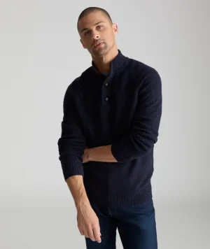 Button-Neck Donegal Sweater - FINAL SALE