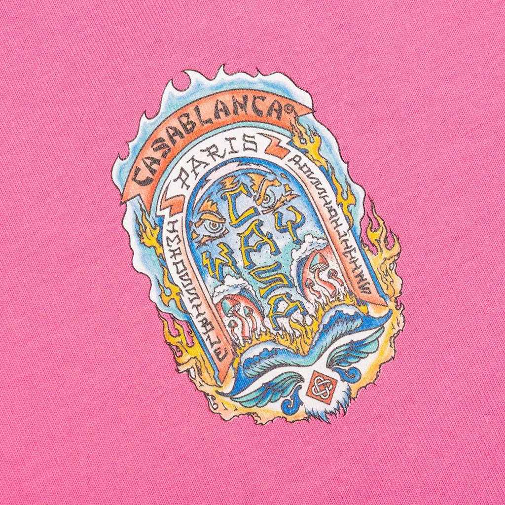 Casa Way Skate Printed T-Shirt - Pink