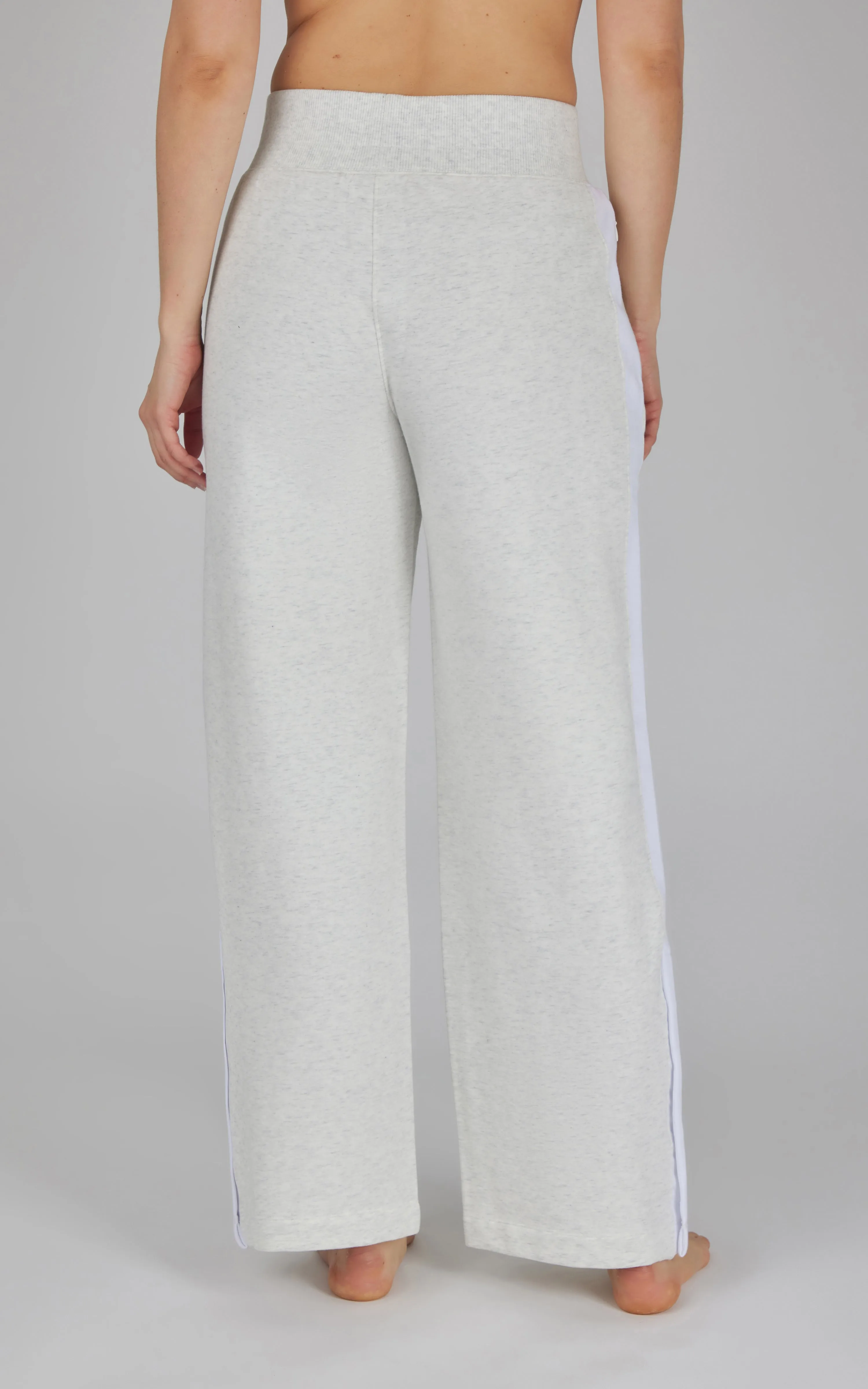 Cloud Plush Wide Leg Pant with Snap Detail