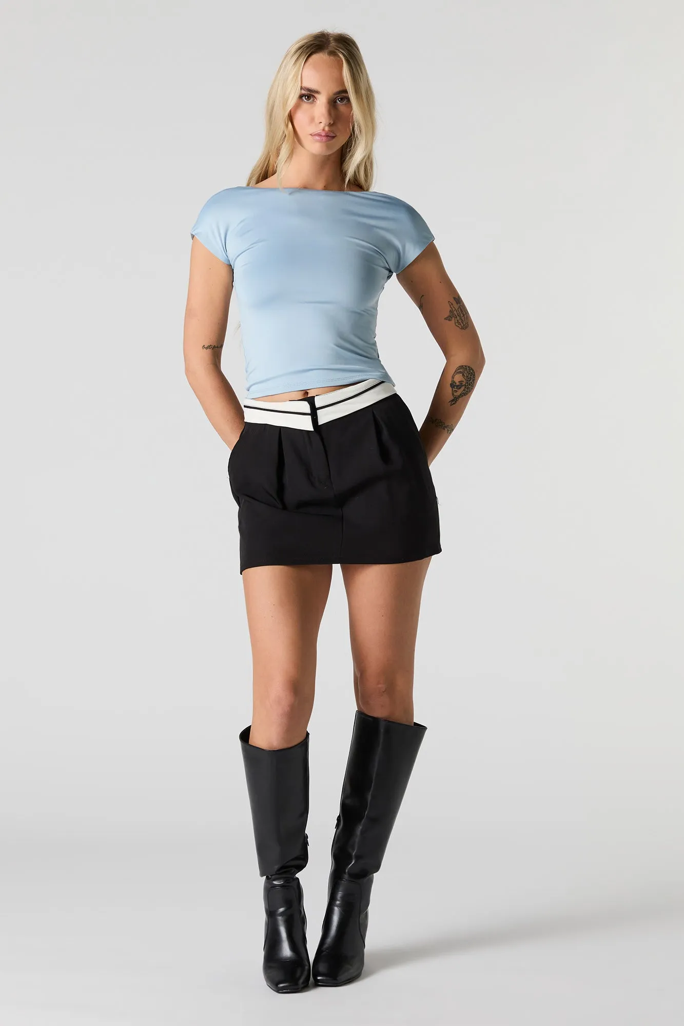 Contour Open Back Short Sleeve Top