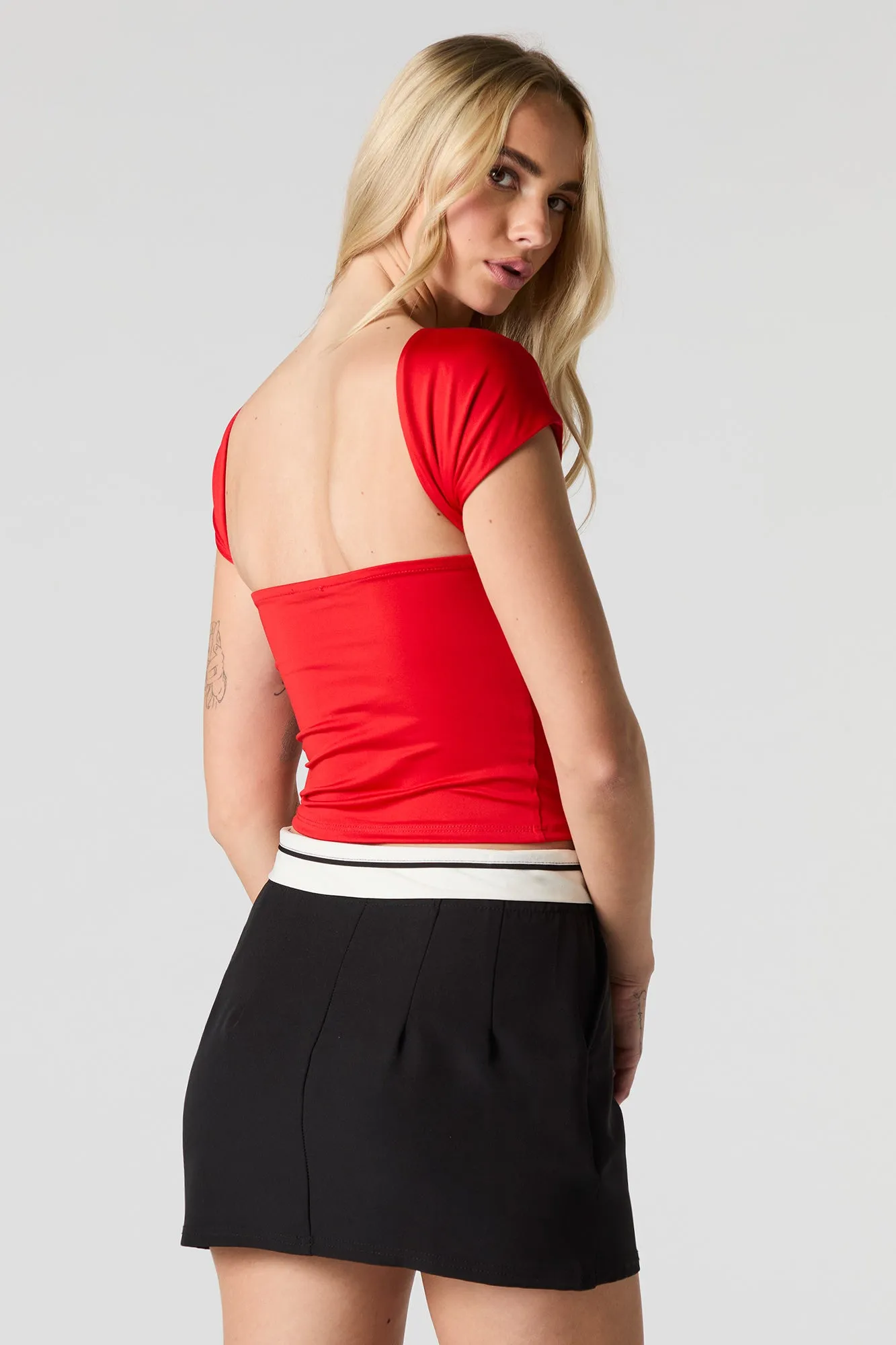 Contour Open Back Short Sleeve Top