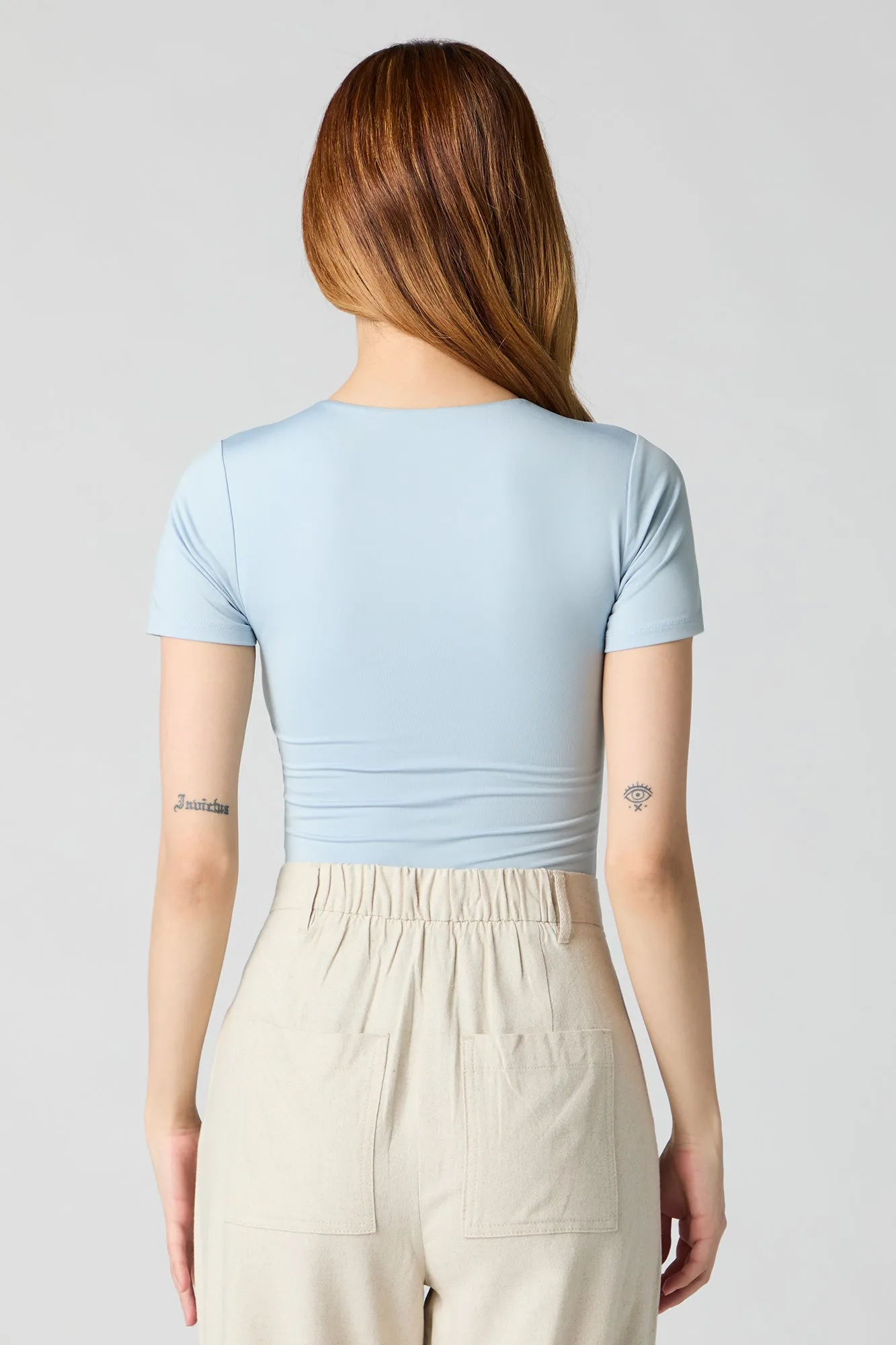 Contour Round Neck Short Sleeve Bodysuit