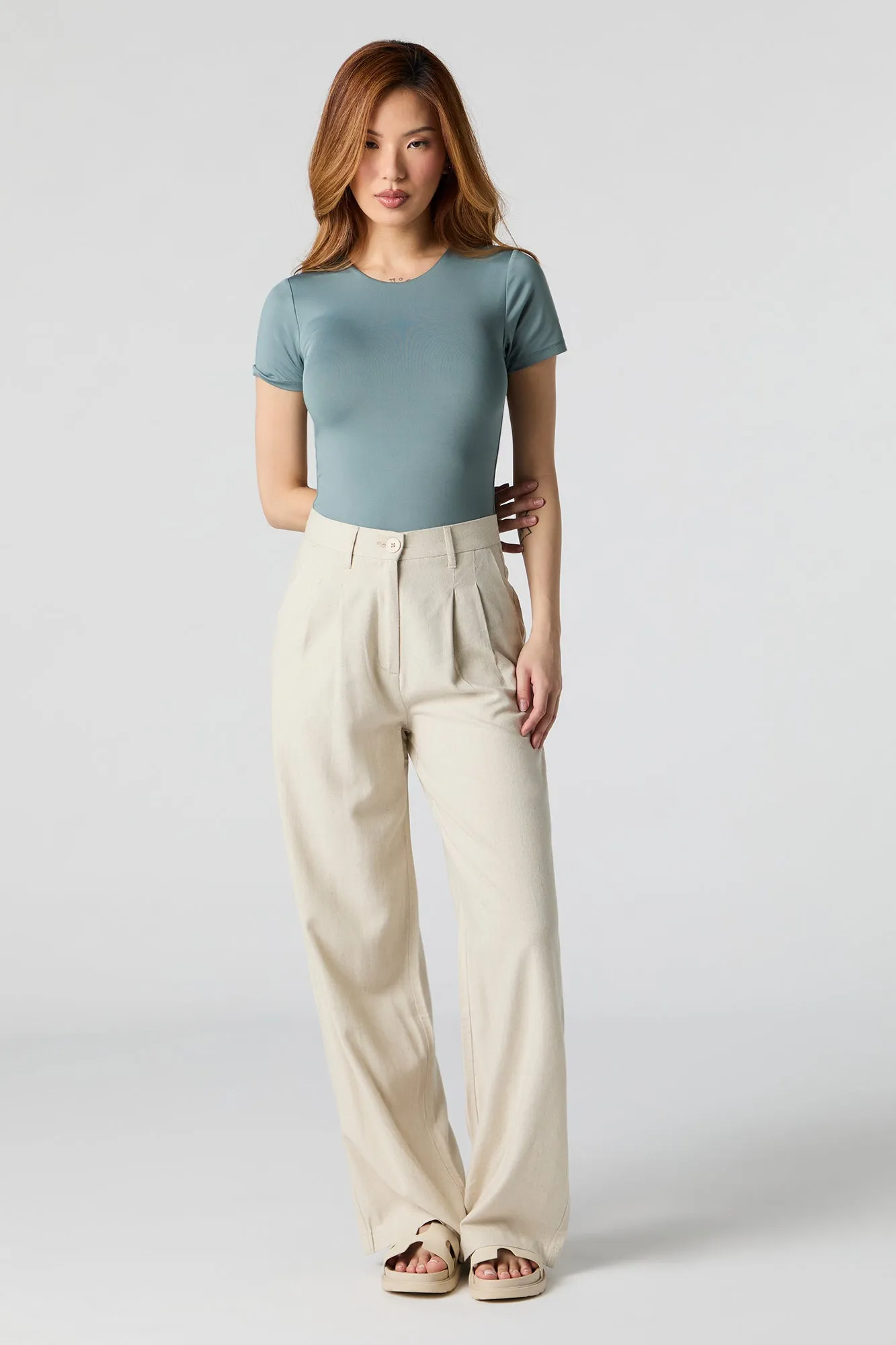 Contour Round Neck Short Sleeve Bodysuit