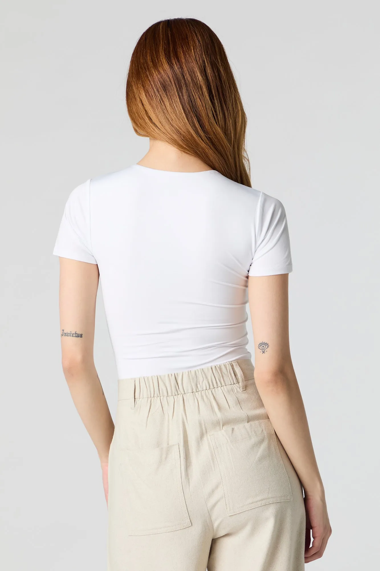 Contour Round Neck Short Sleeve Bodysuit