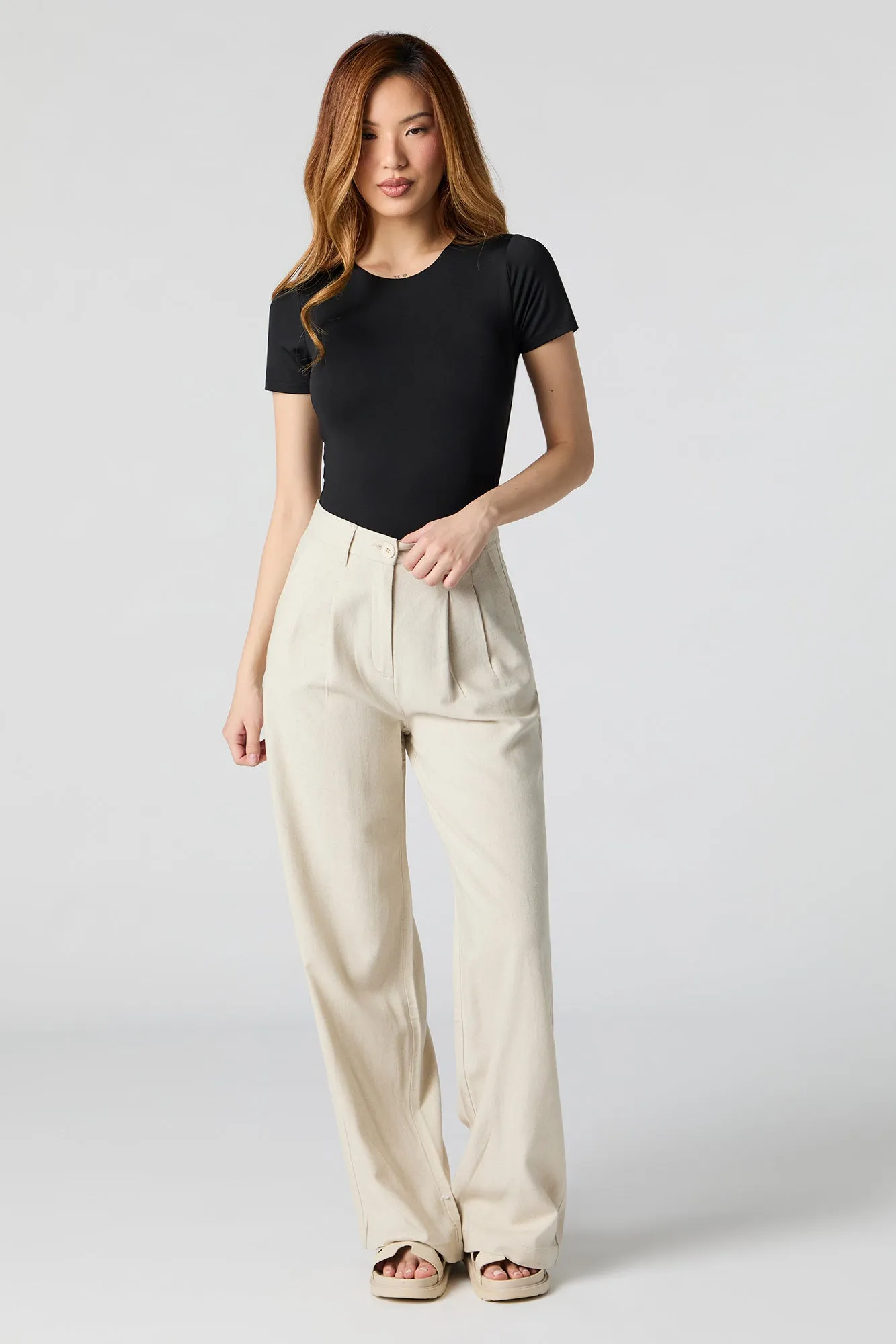 Contour Round Neck Short Sleeve Bodysuit