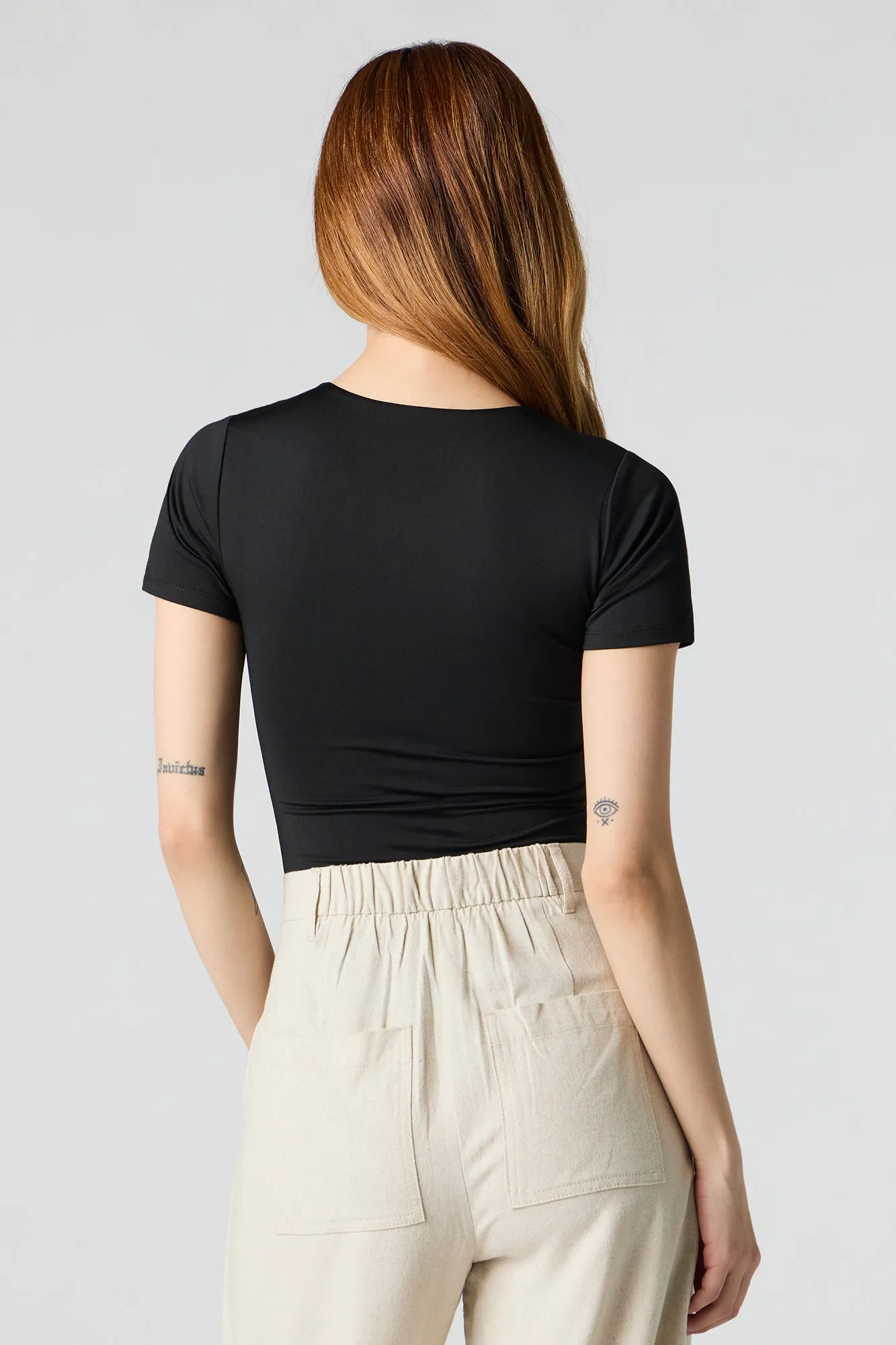 Contour Round Neck Short Sleeve Bodysuit