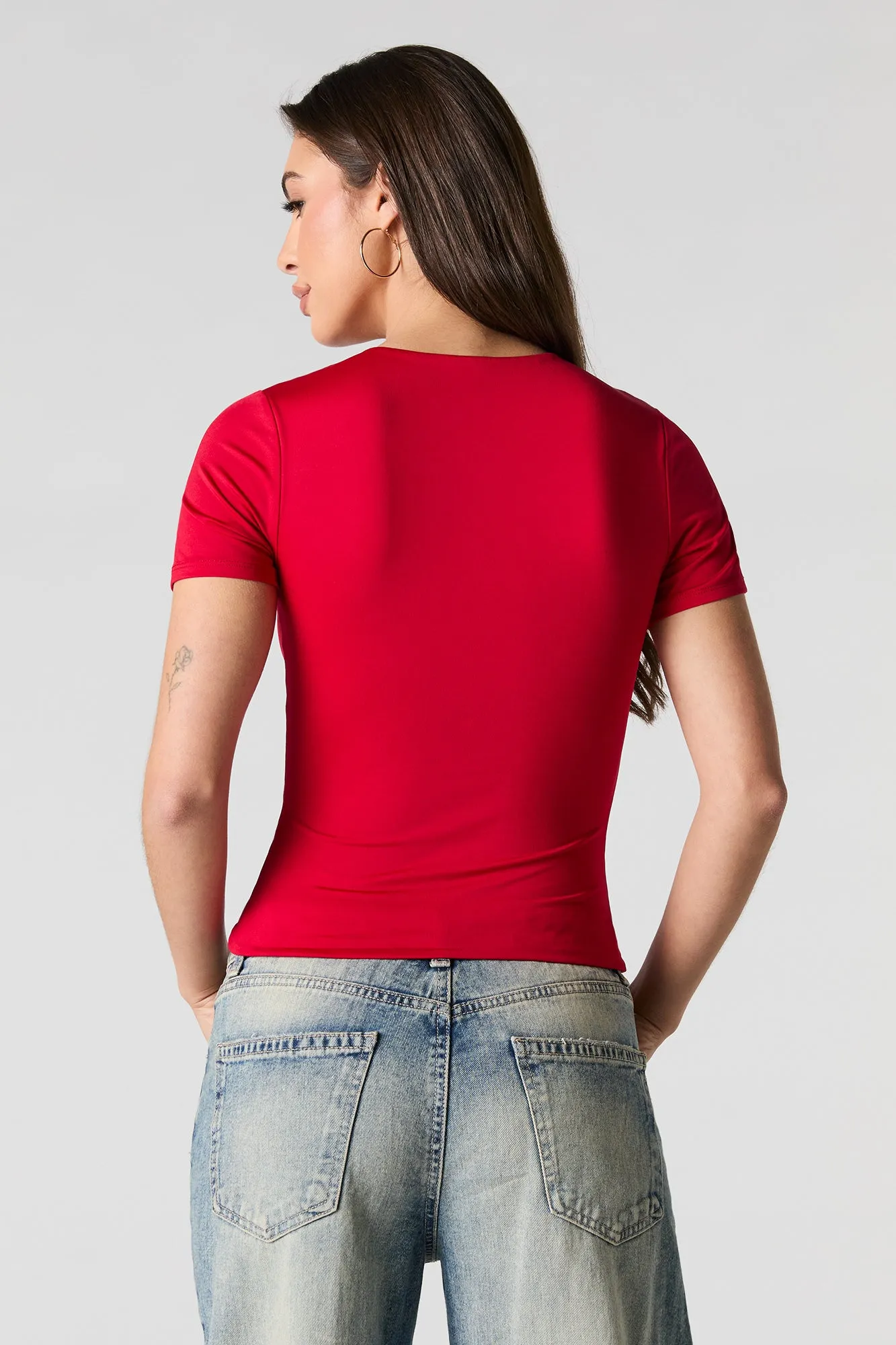 Contour Round Neck Short Sleeve Top