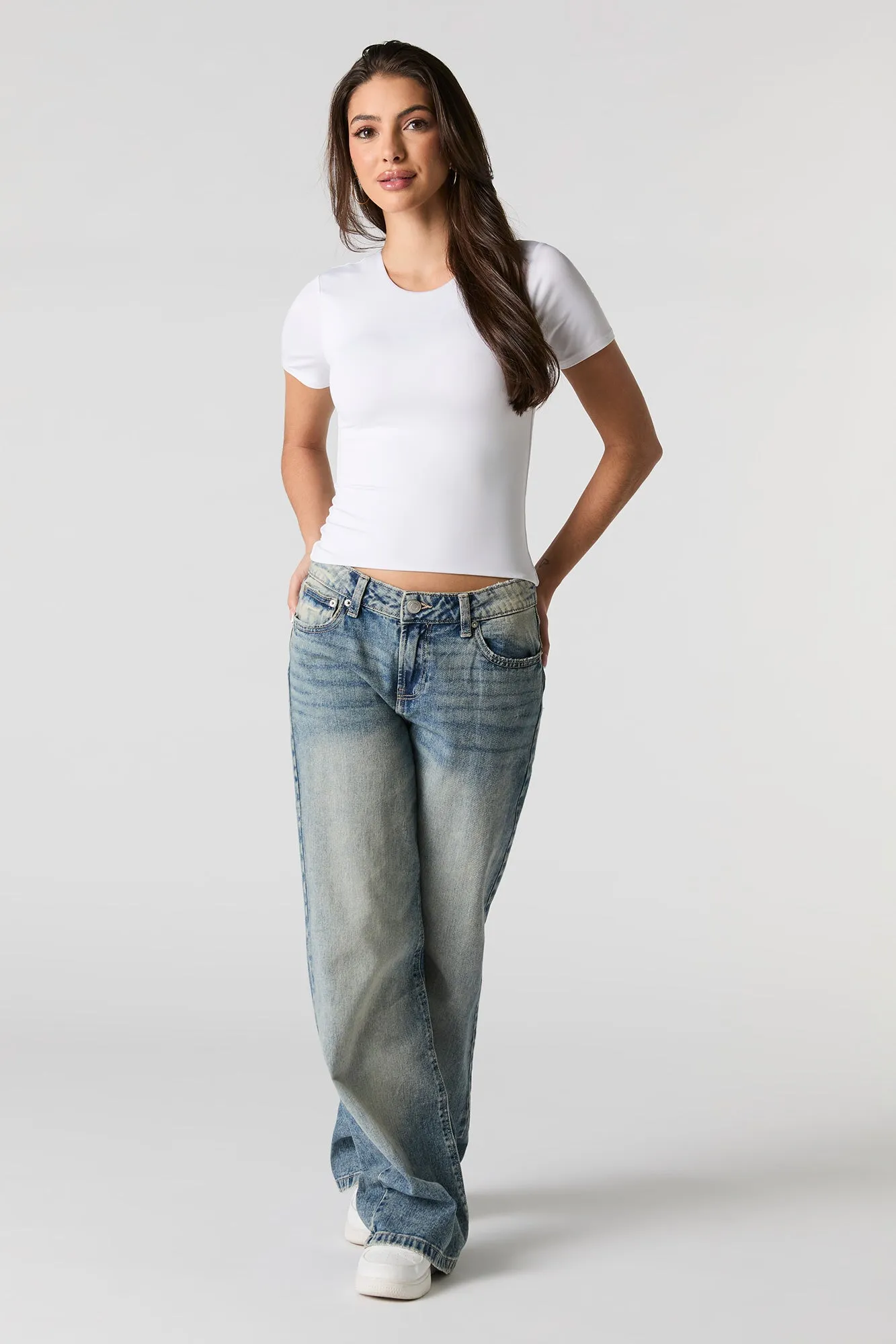 Contour Round Neck Short Sleeve Top