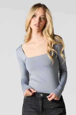 Contour Square Neck Long Sleeve Top