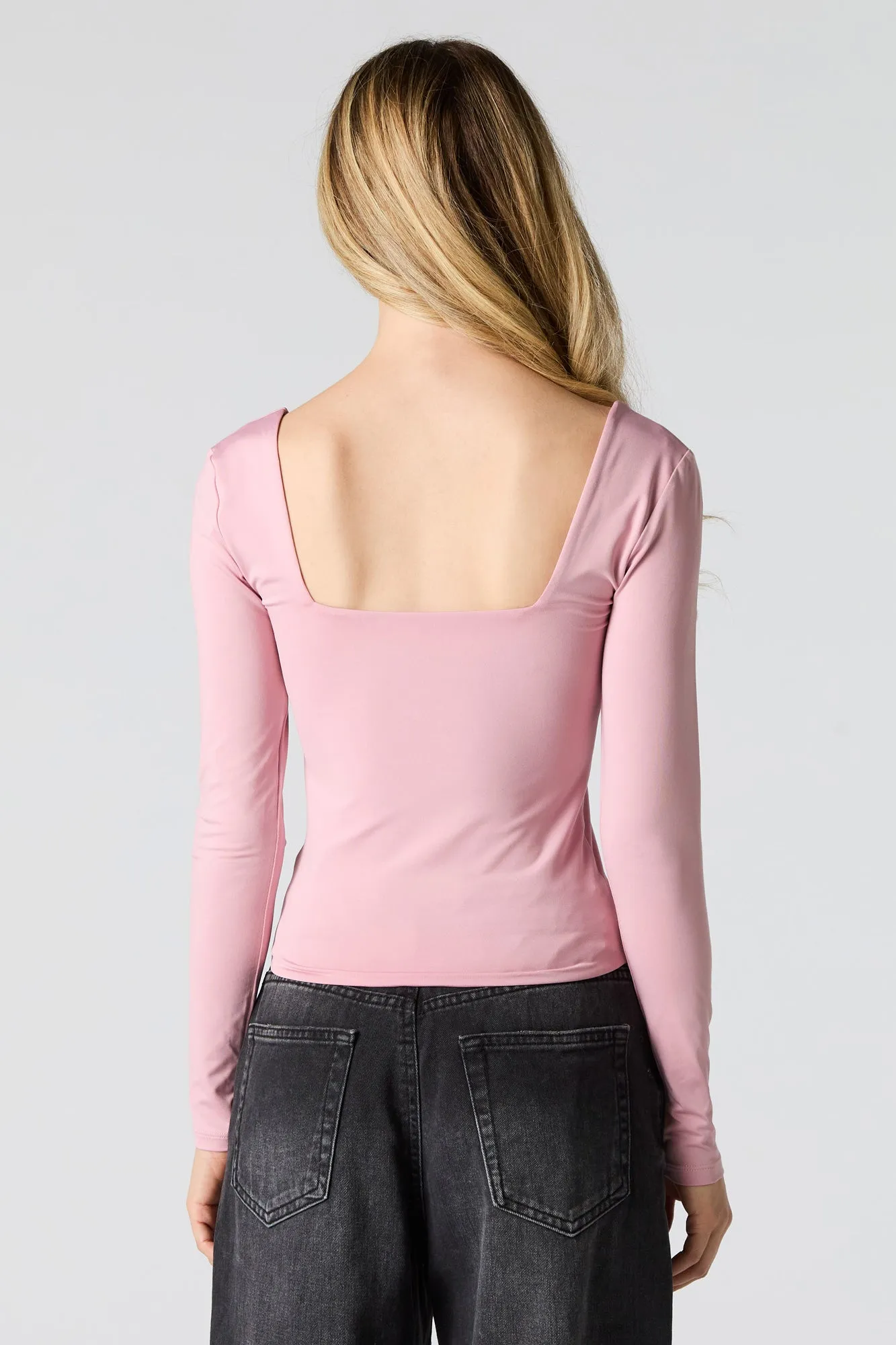 Contour Square Neck Long Sleeve Top