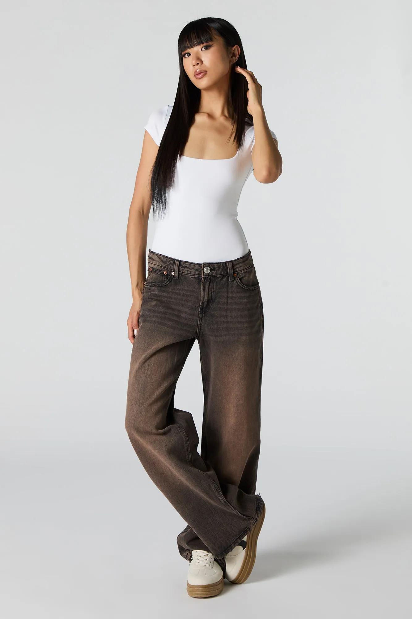 Contour Square Neck Short Sleeve Bodysuit