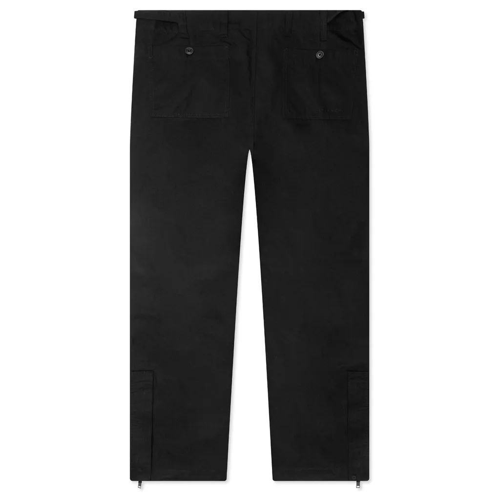 Cotton Cargo Pants - Black