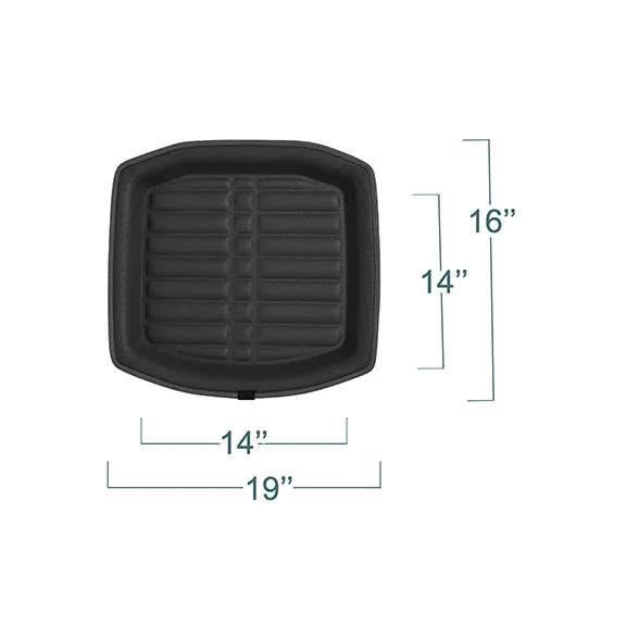 Deep Tray Non-Slip Faux Leather Floor Mats - Full Set Red