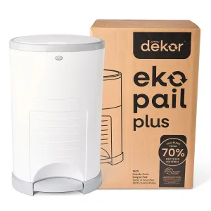 Dekor Eko Plus Hands-Free Diaper Pail | Odor-Controlled, Eco-Friendly Solution