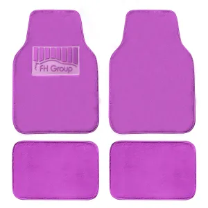 Doe16 Faux Rabbit Fur Non-Slip Floor Mats - Full Set Purple