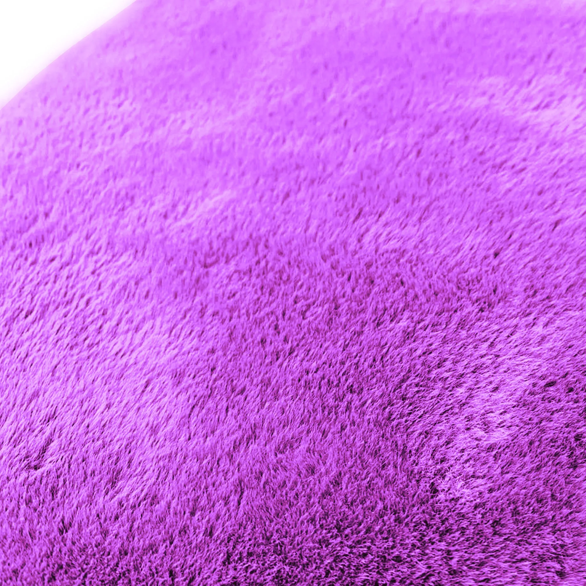 Doe16 Faux Rabbit Fur Non-Slip Floor Mats - Full Set Purple