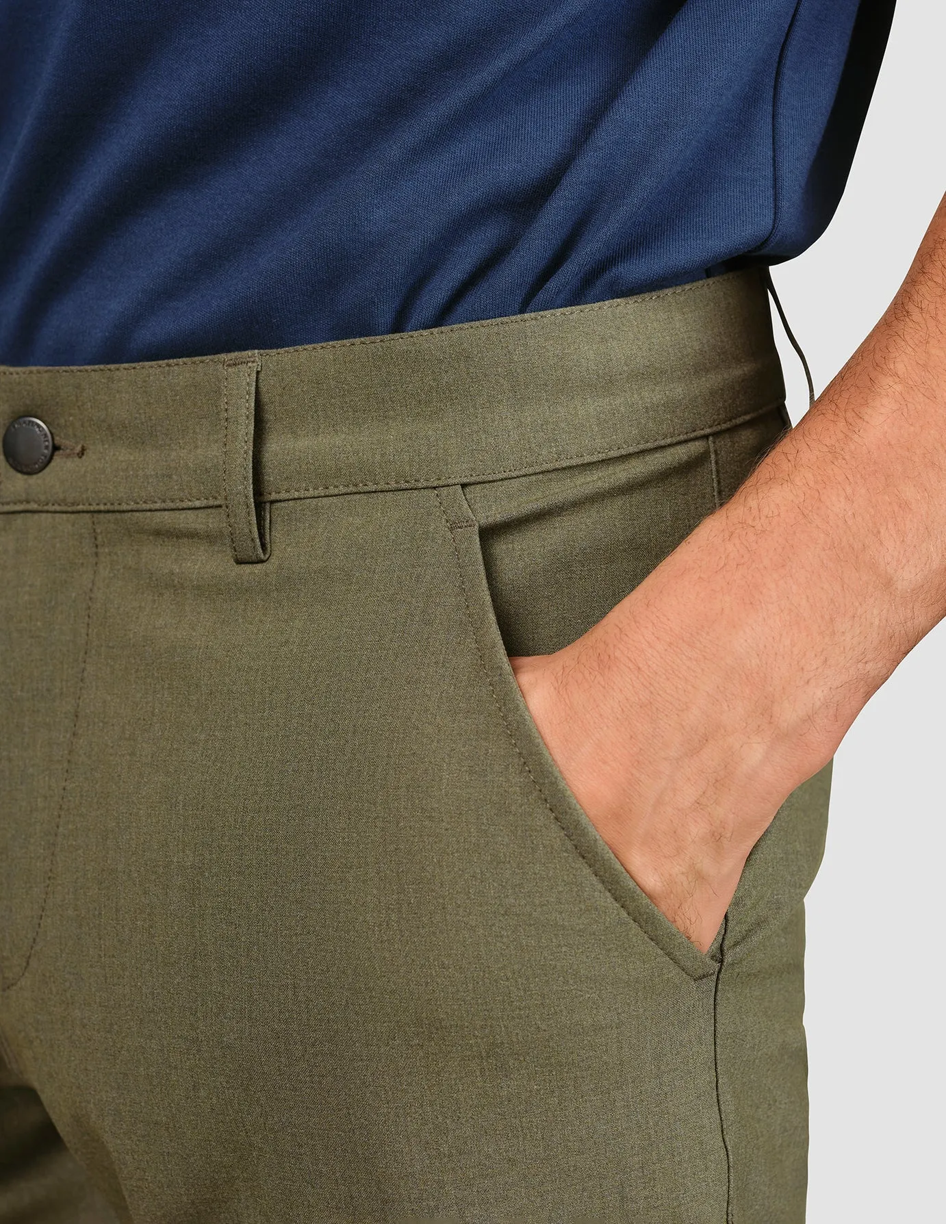 Essential Pants Regular Remote Green Melange