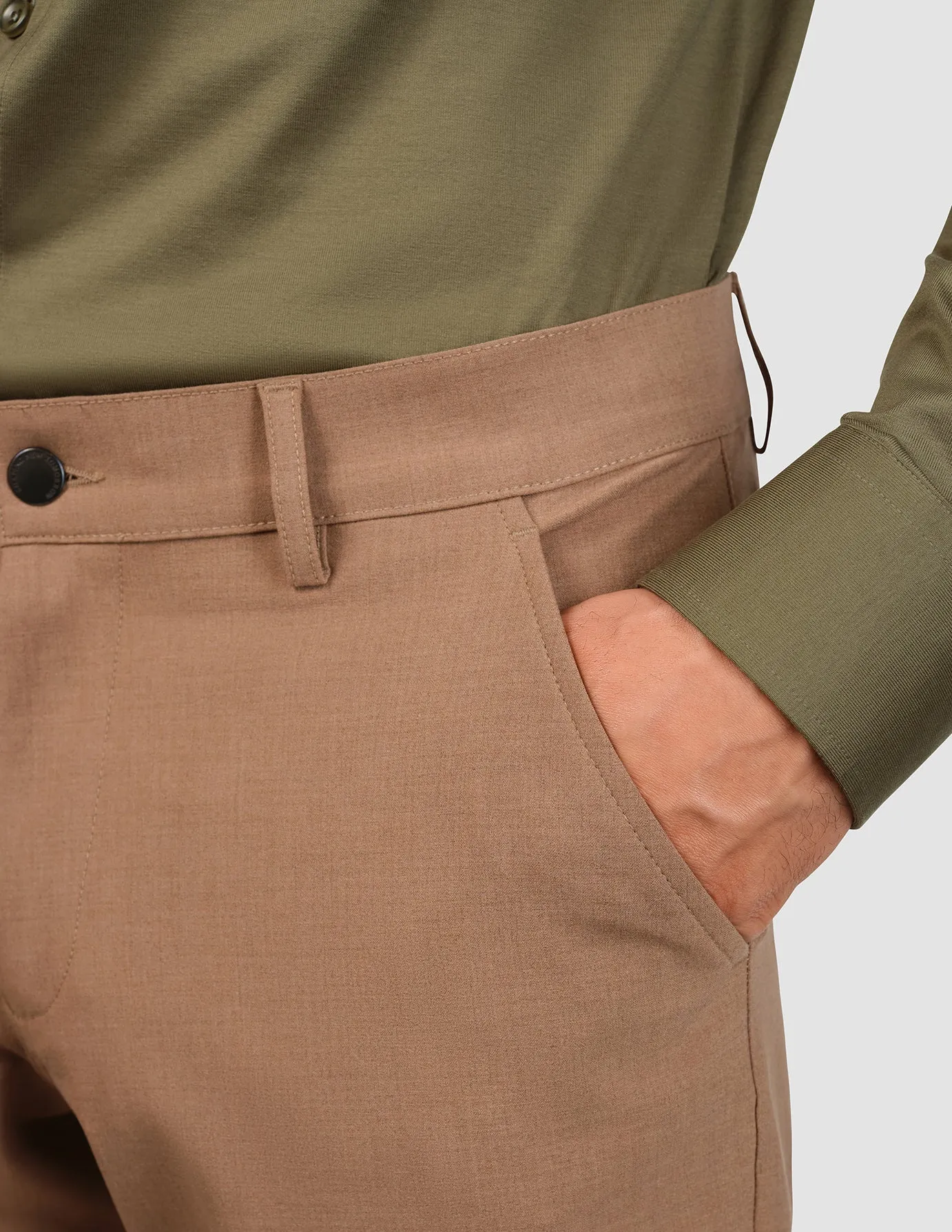 Essential Pants Regular Sand Melange