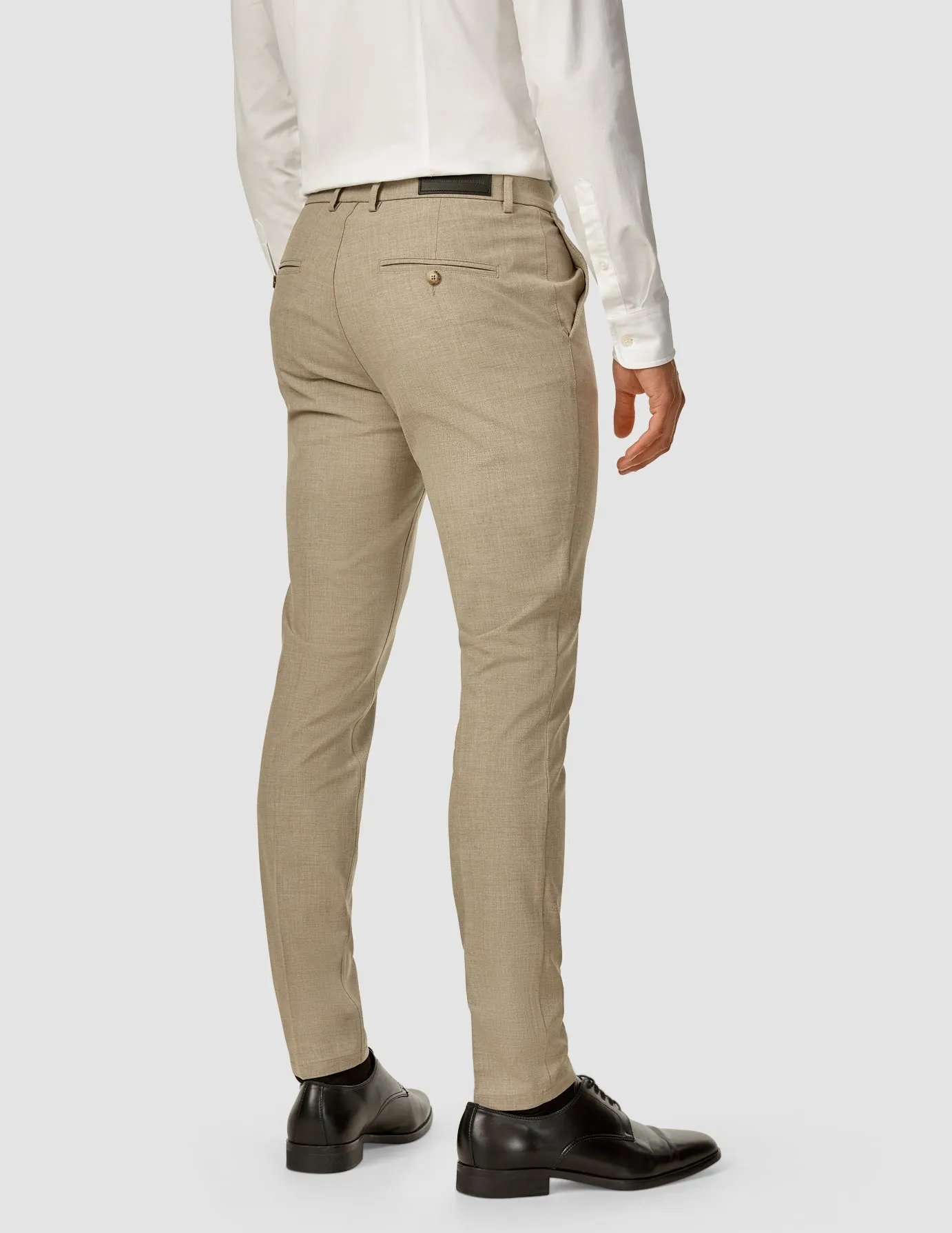 Essential Suit Pants Slim Beige Melange
