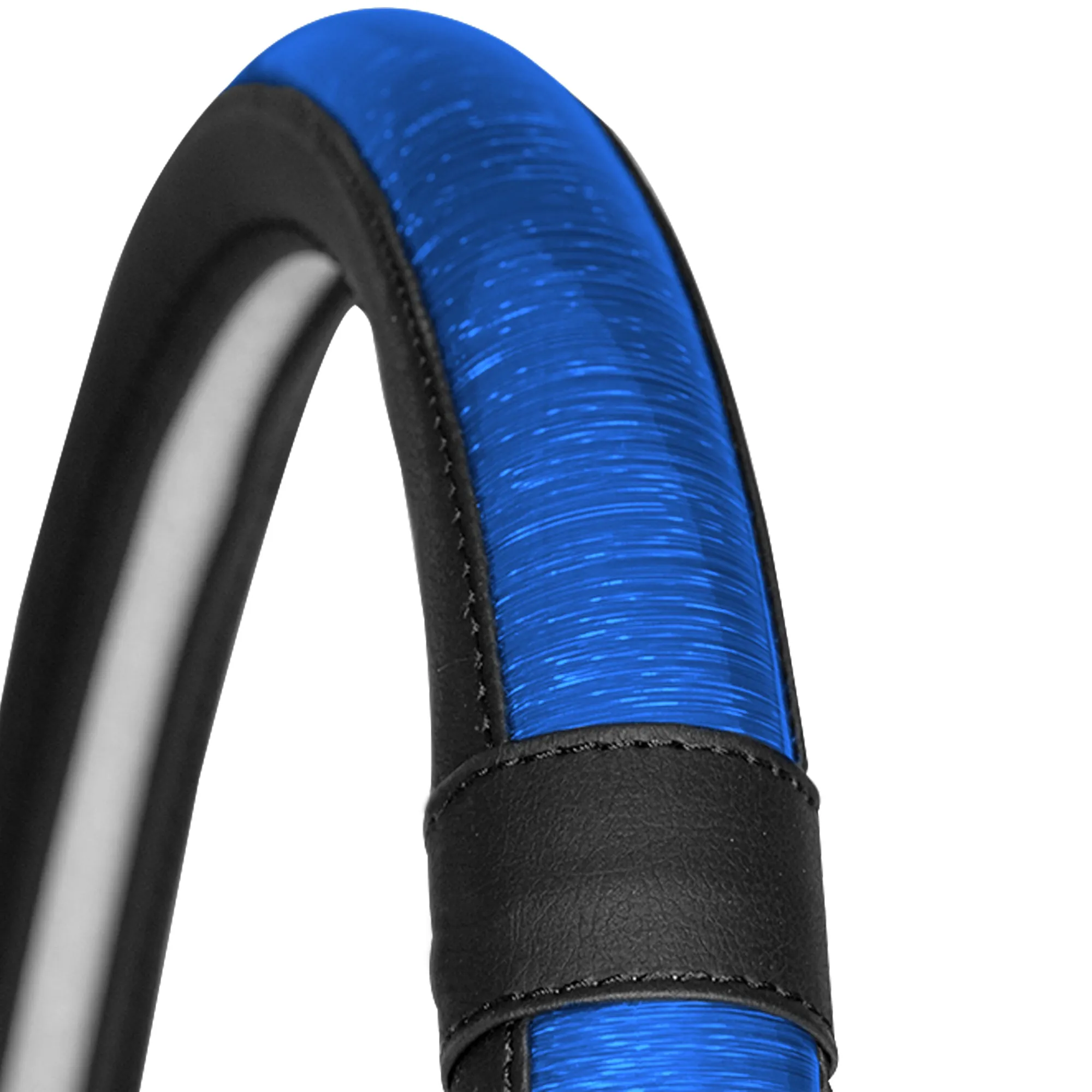 Galaxy13 Metallic Striped Steering Wheel Cover Blue