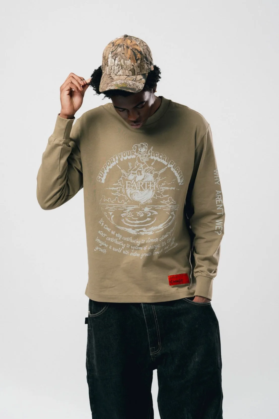 Give Earth a Chance Cuffed L/S (cactus)