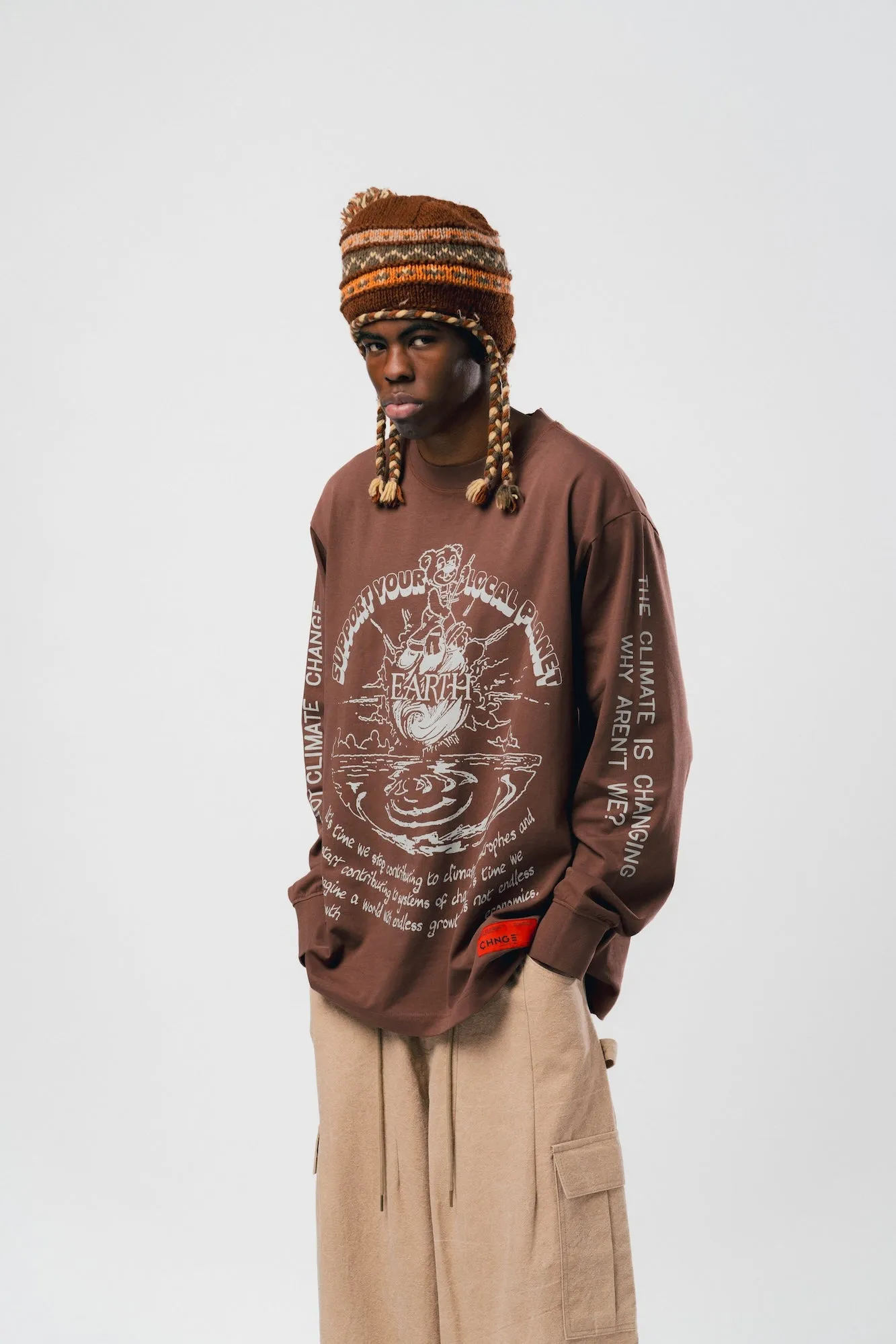 Give Earth a Chance Cuffed L/S (mulberry)