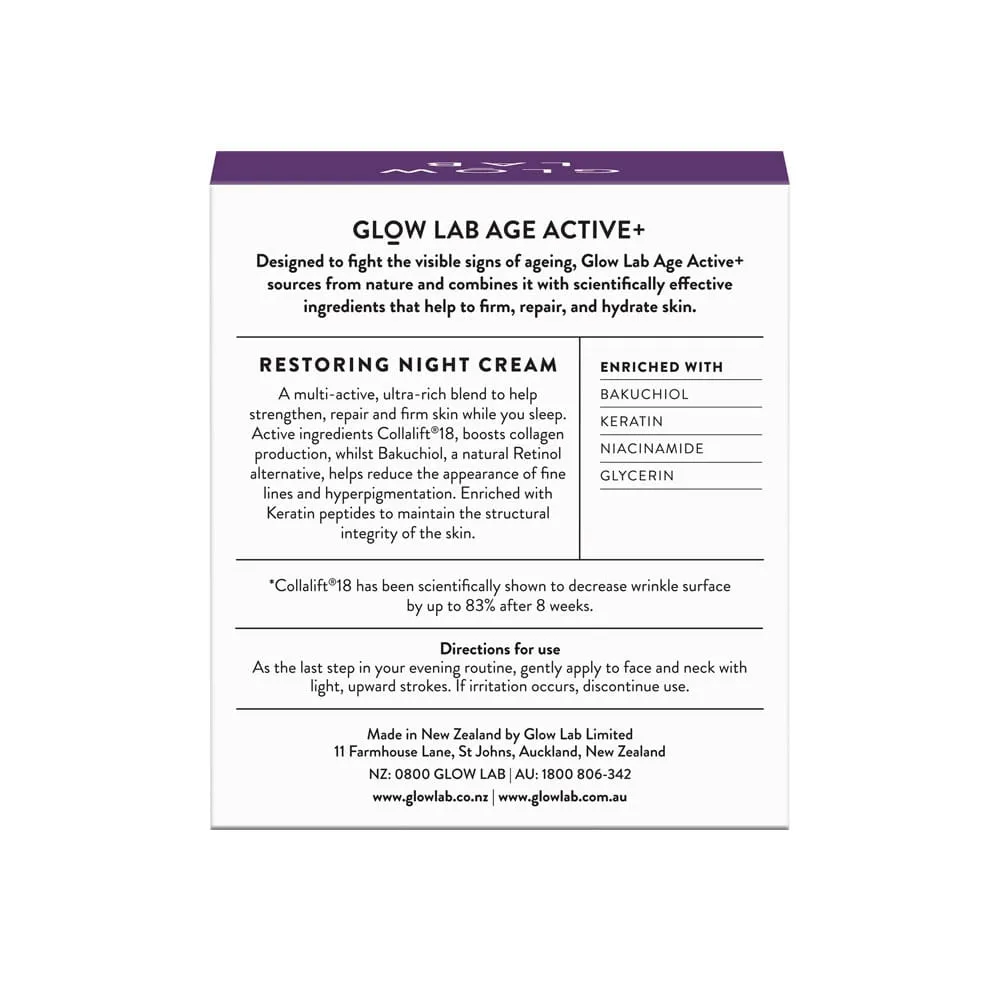 Glow Lab Age Active Restoring Night Cream 50g - Clearance