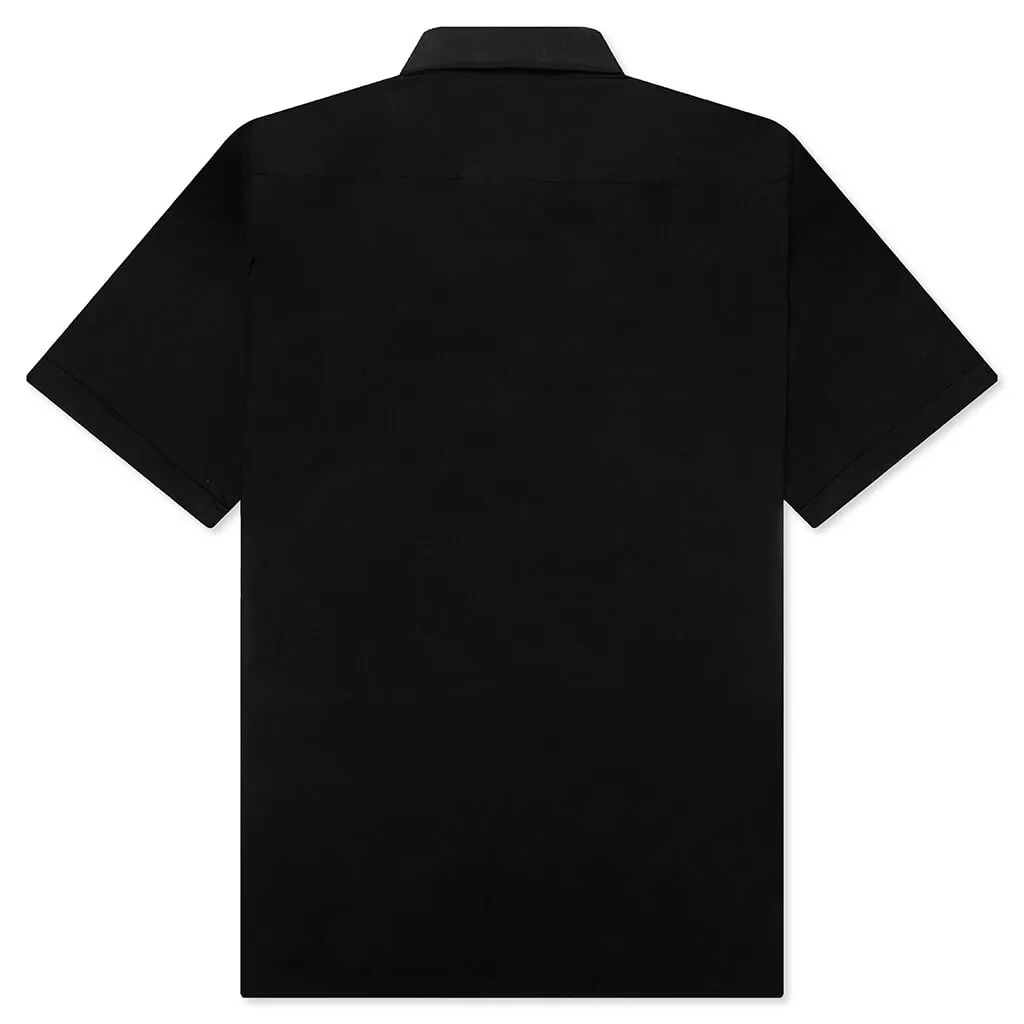 Gros Grain in Poplin Shirt - Black