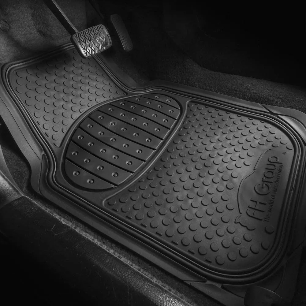Heavy Duty ClimaProof Trimmable Touchdown Non-Slip Rubber Floor Mats Black