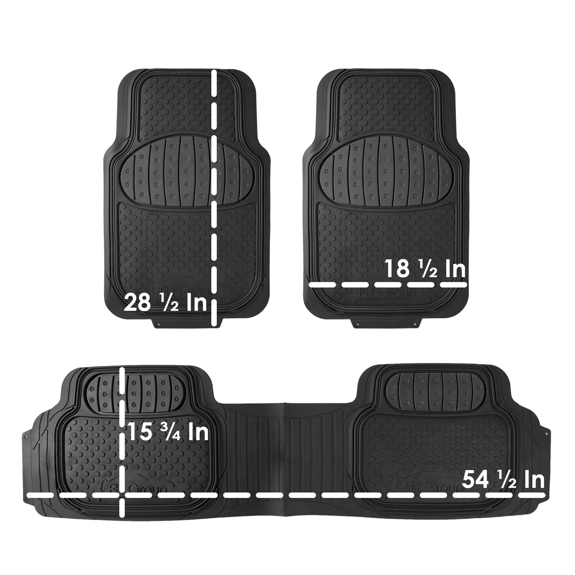 Heavy Duty ClimaProof Trimmable Touchdown Non-Slip Rubber Floor Mats Pink