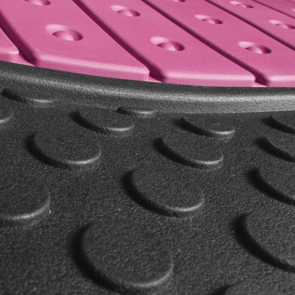 Heavy Duty ClimaProof Trimmable Touchdown Non-Slip Rubber Floor Mats Pink