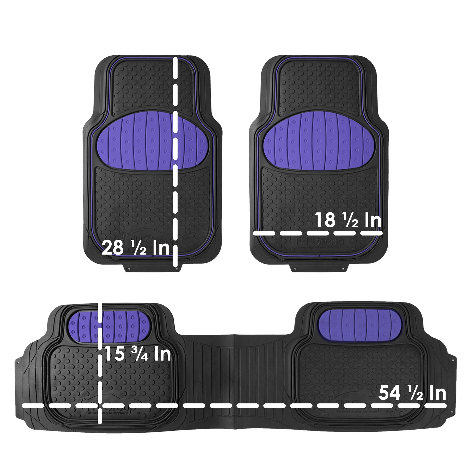 Heavy Duty ClimaProof Trimmable Touchdown Non-Slip Rubber Floor Mats Pink