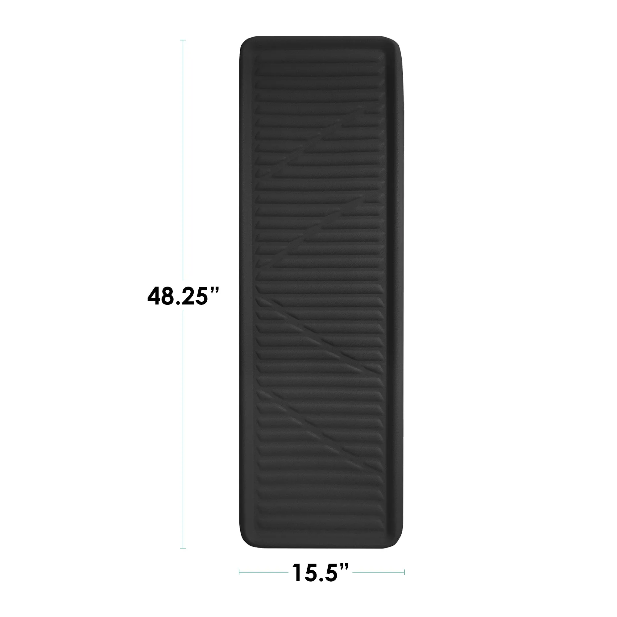 Heavy-Duty Faux Leather Cargo Mat -Universal-fit for Large SUVs and Vans - Black