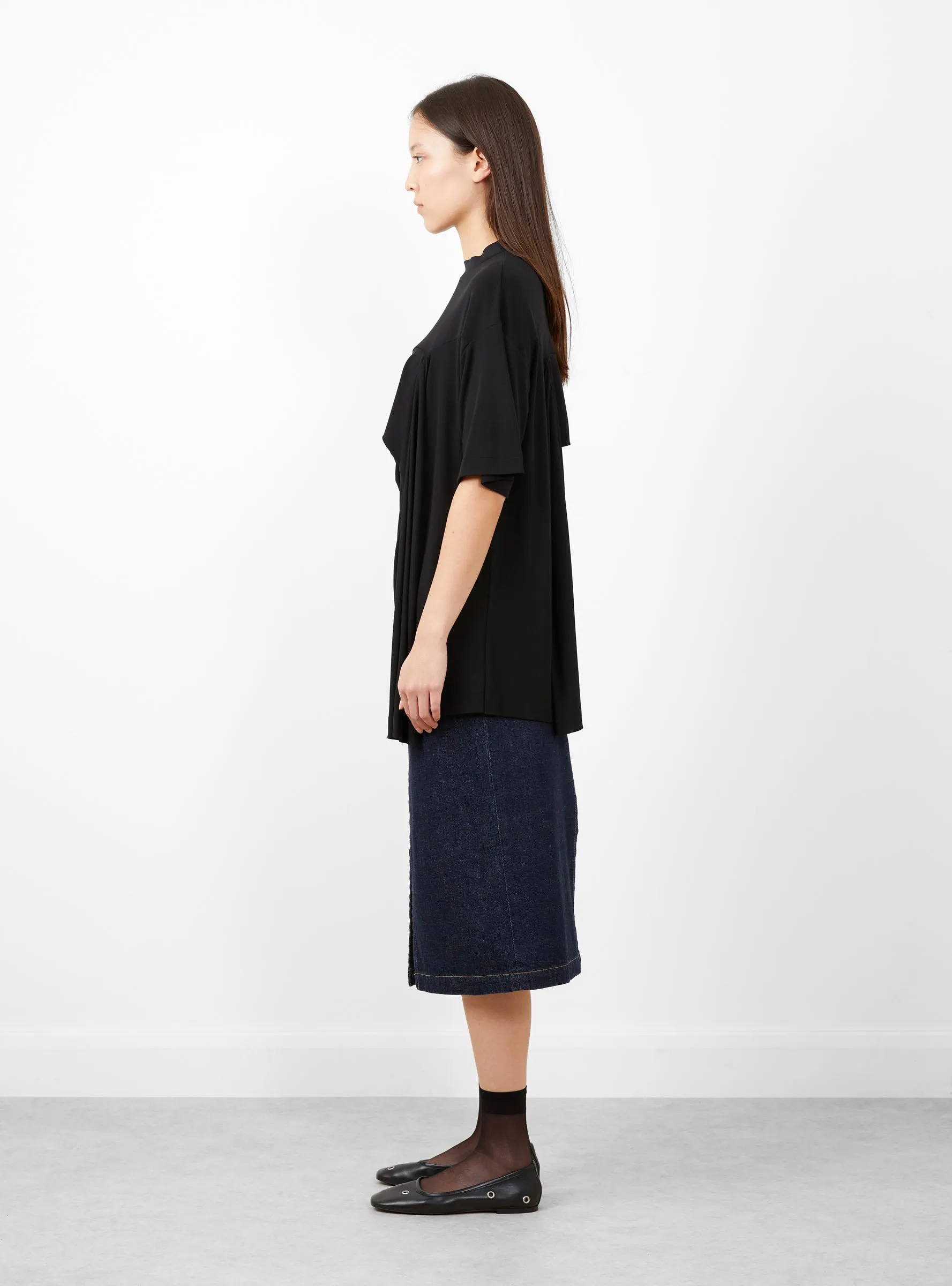 High Twist Smooth Jersey Top Black