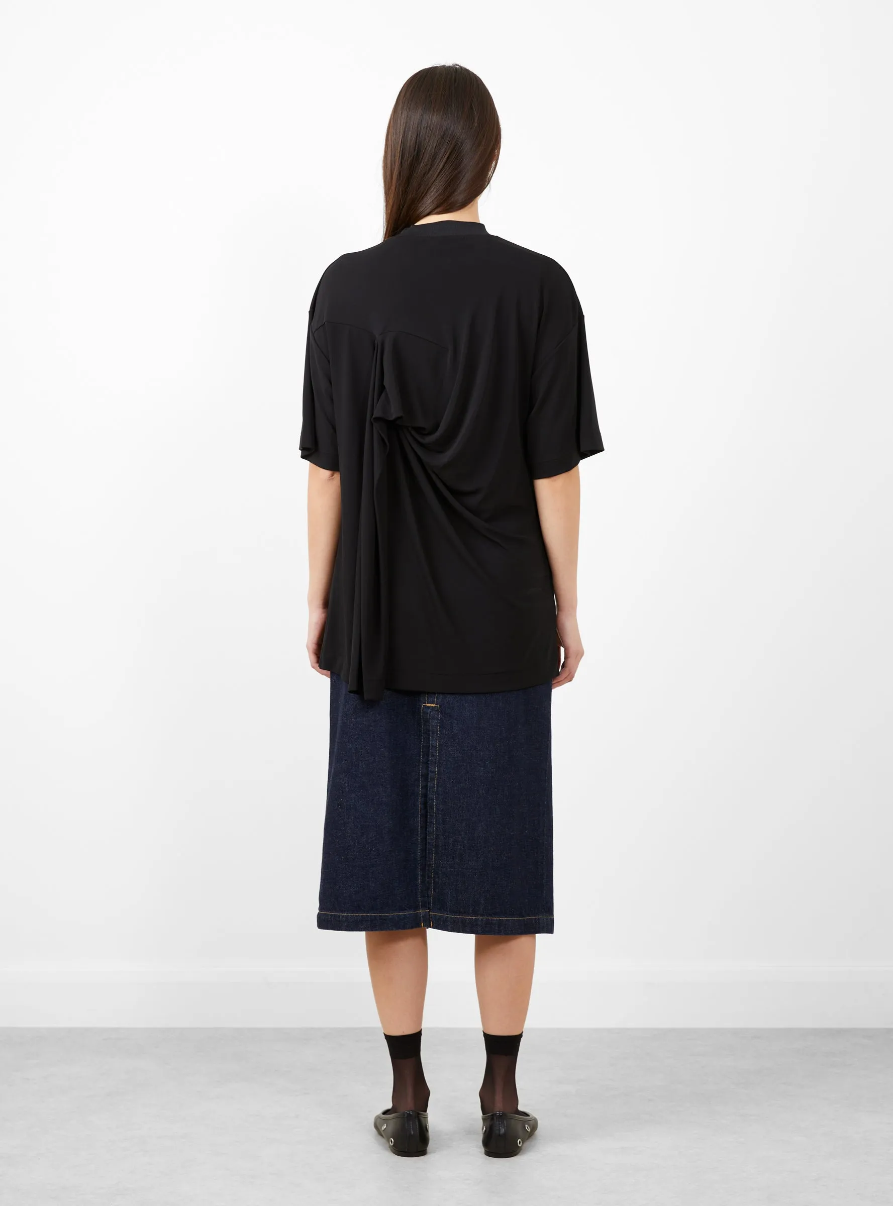 High Twist Smooth Jersey Top Black
