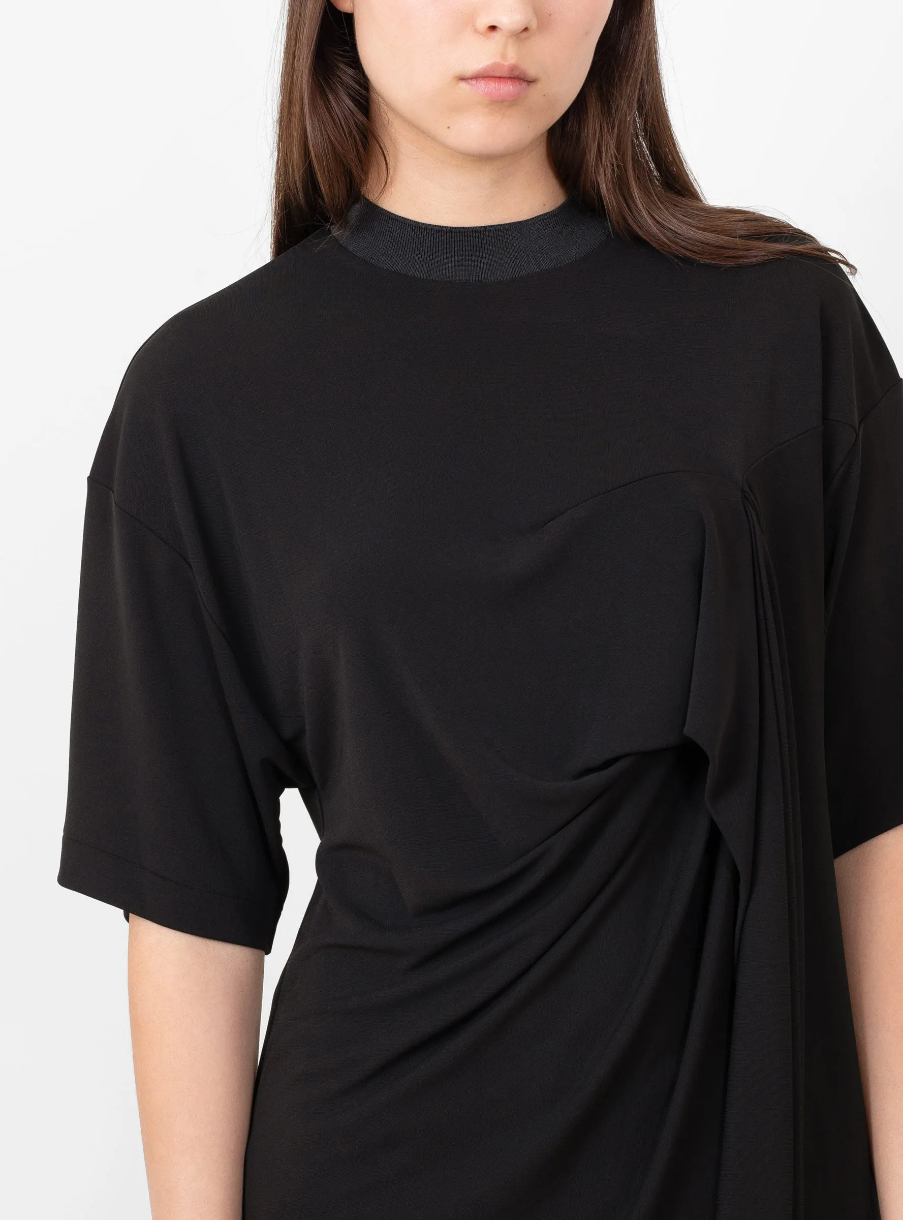 High Twist Smooth Jersey Top Black