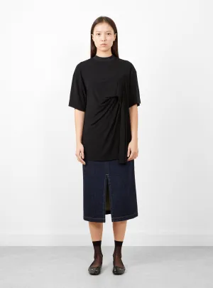 High Twist Smooth Jersey Top Black