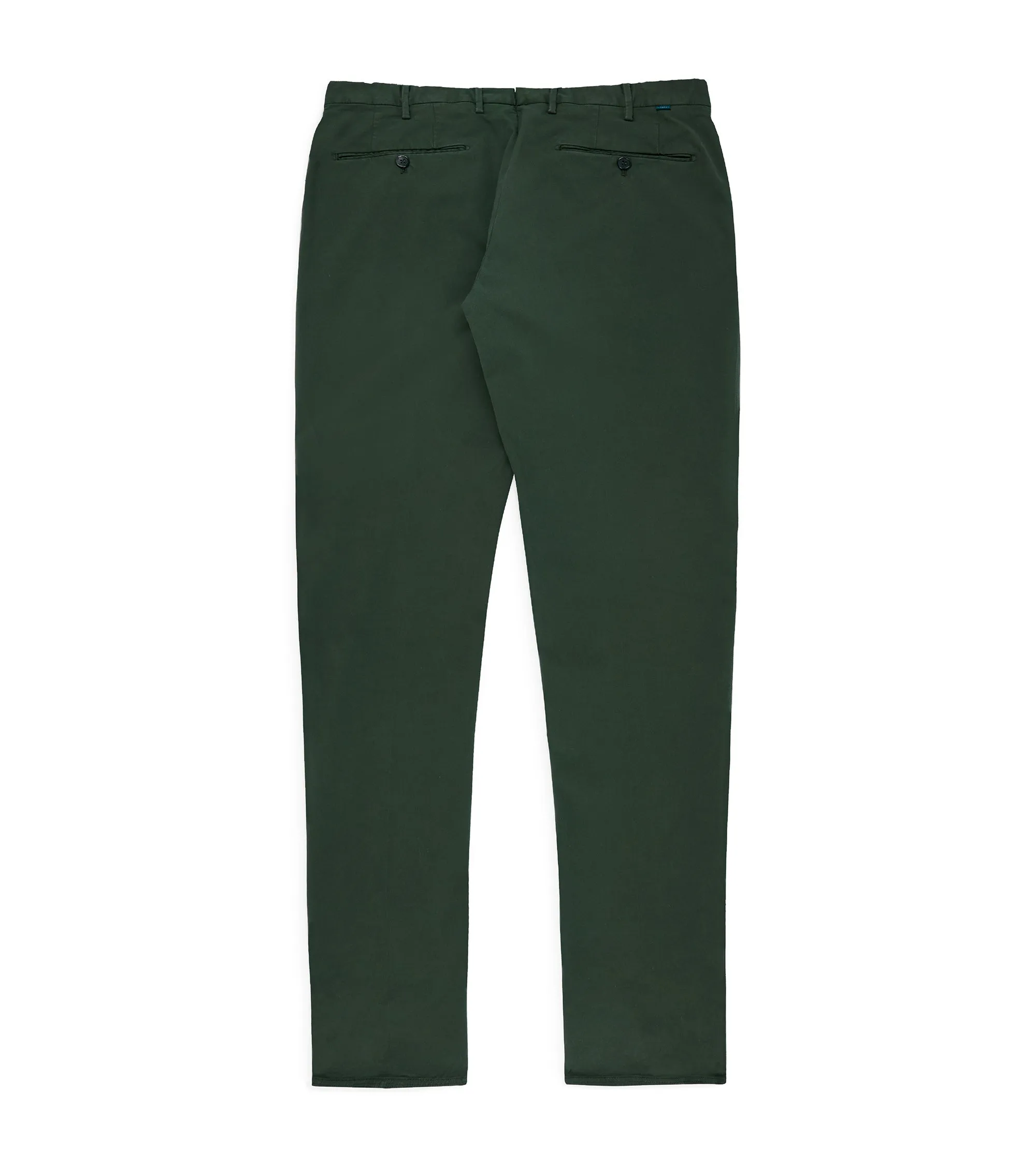 Incotex Regular Fit Royal Batavia Cotton Trousers: Green