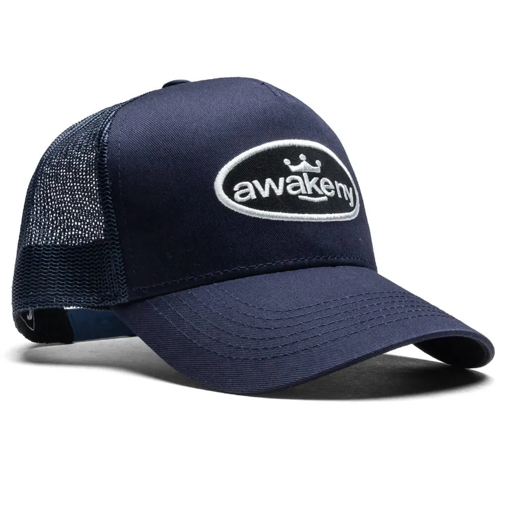 King Logo Trucker Hat - Navy