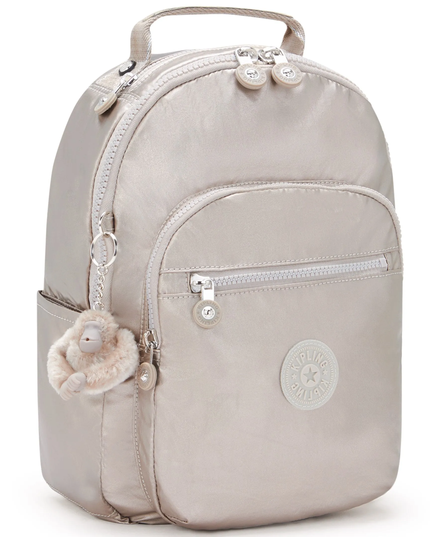 Kipling Seoul Small Metallic Tablet Backpack - Metallic Glow