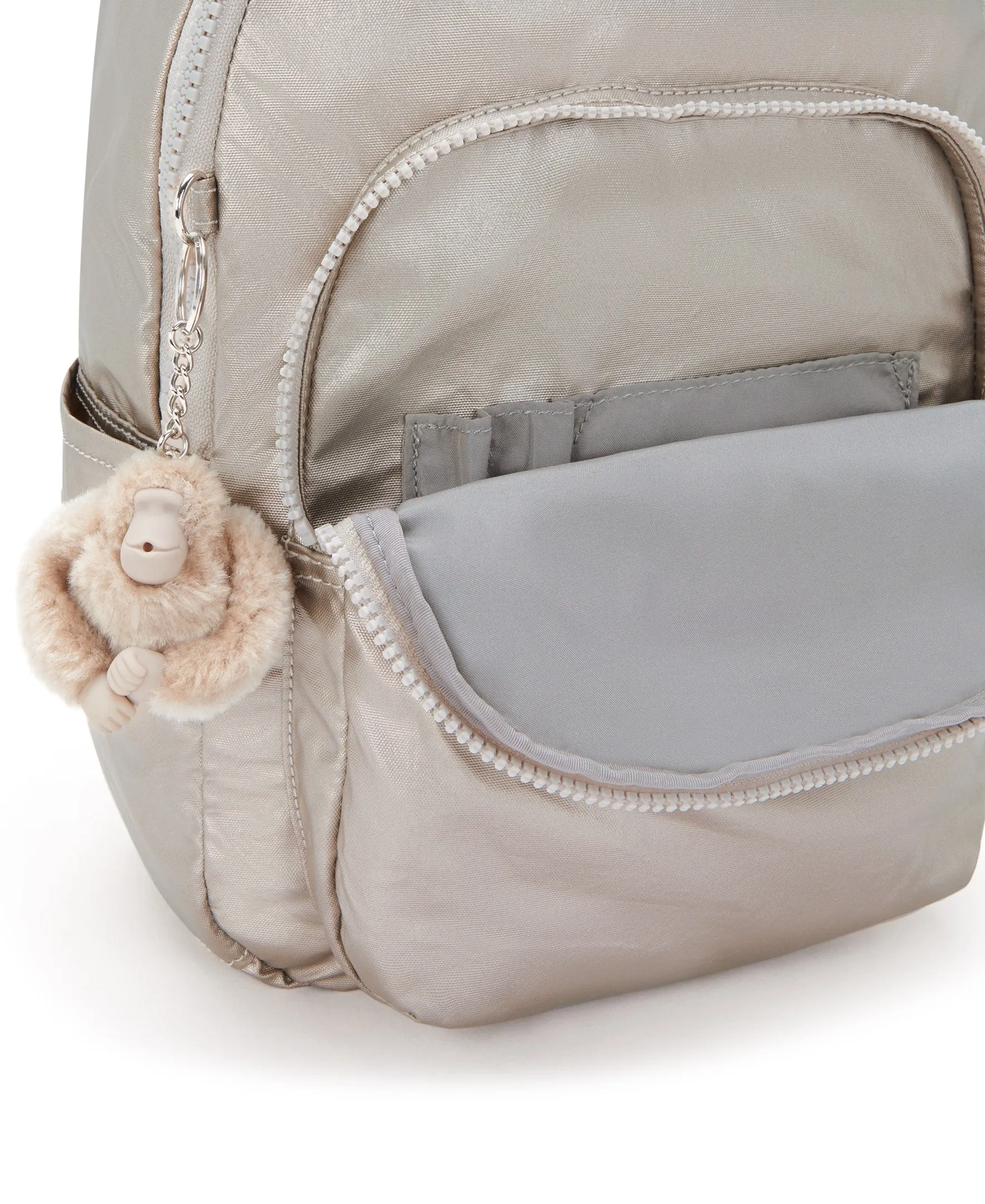 Kipling Seoul Small Metallic Tablet Backpack - Metallic Glow